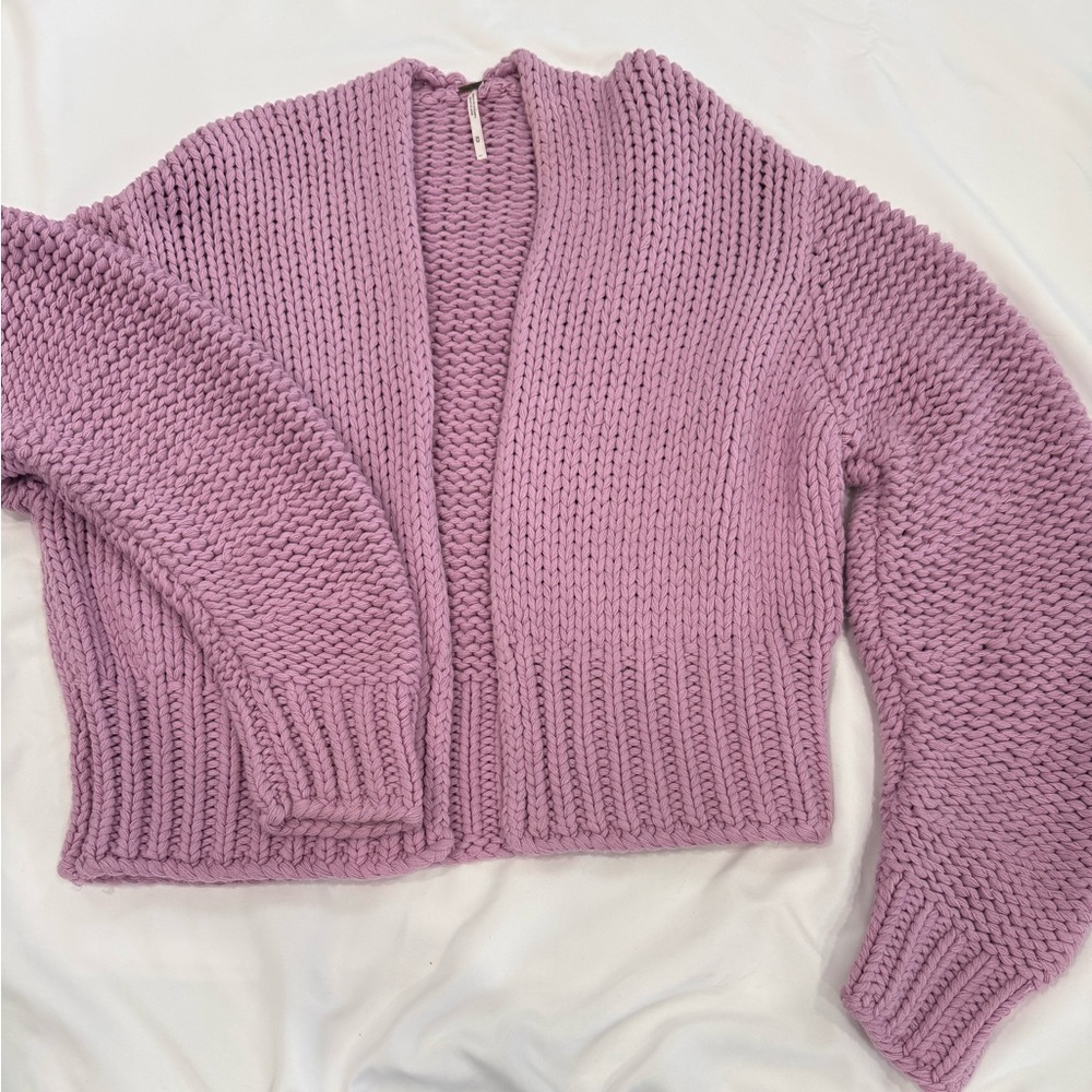 Free People OpenKnit Cardigan Pink Stylish And Comfortable Cozy And Relaxed fit